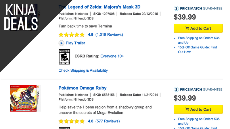 Illustration for article titled Today's Best Gaming Deals: 2DS and 3DS Discounts, iTunes Credit, More